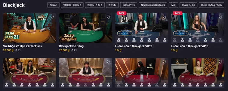 Trải Nghiệm Blackjack Live Tại RikBet Sảnh Bài Số Hóa Đẳng Cấp Quốc Tế