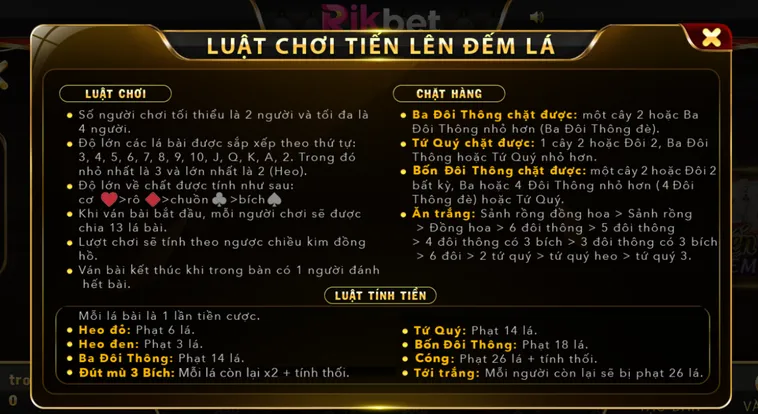 Cẩm Nang Thống Trị Sảnh Tiến Lên Đếm Lá Tại RikBet Gom Tiền Cả Làng