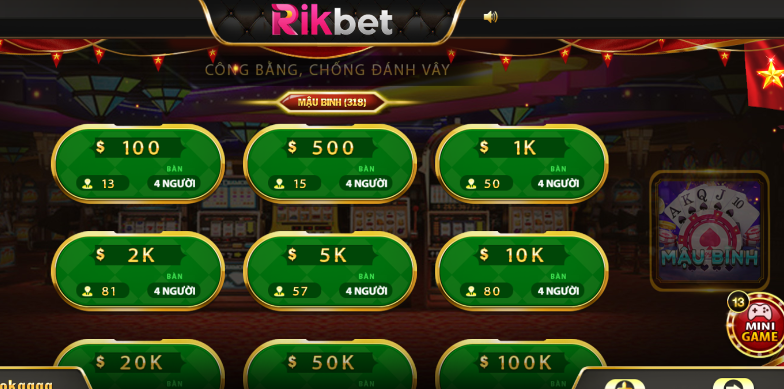 Chinh Phục Sảnh Bài Mậu Binh Tại RikBet Nhận Tiền Thưởng Lớn Ngay